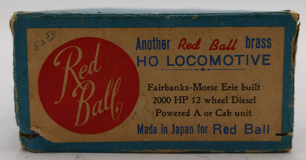 Red Ball HO Brass 2000 HP Diesel Locomotive A Unit- Painted/Box - Image 7