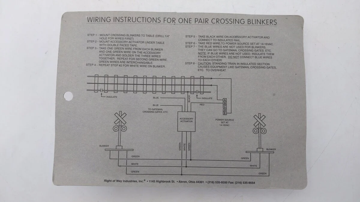 Right-of-Way 4060 Crossing Blinker Signals LN/Box - Image 7