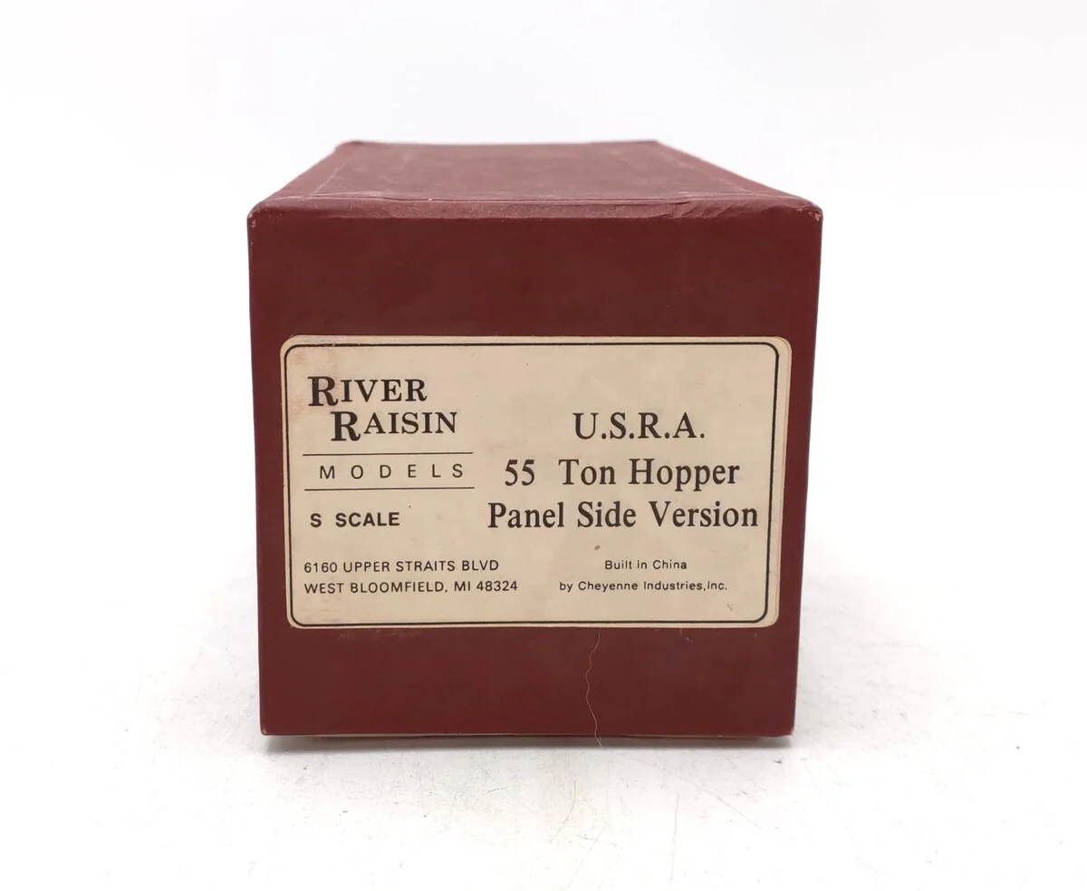 River Raisin Models S Scale BRASS USRA 55 Ton Hopper (Panel Side Version) EX/Box - Image 7