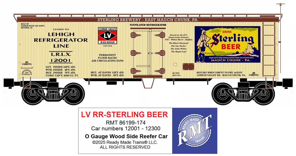 RMT 86199-174 O Sterling Beer Woodside Reefer Car - Image 2