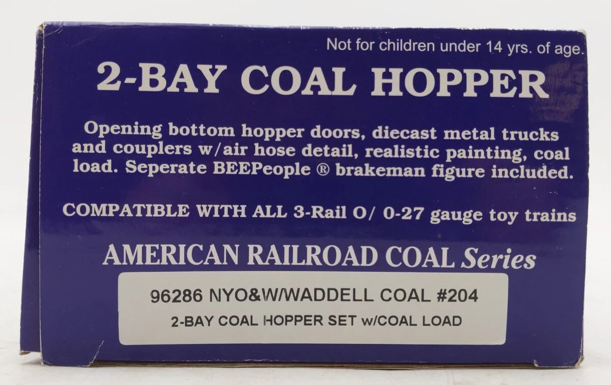 RMT 96286 O Gauge WDLX 2-Bay Coal Hopper Car w/Load #204 LN/Box - Image 7