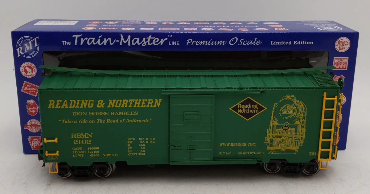 RMT 96412-3 O Reading & Northern 40' PS-1 Boxcar #2102 EX/Box