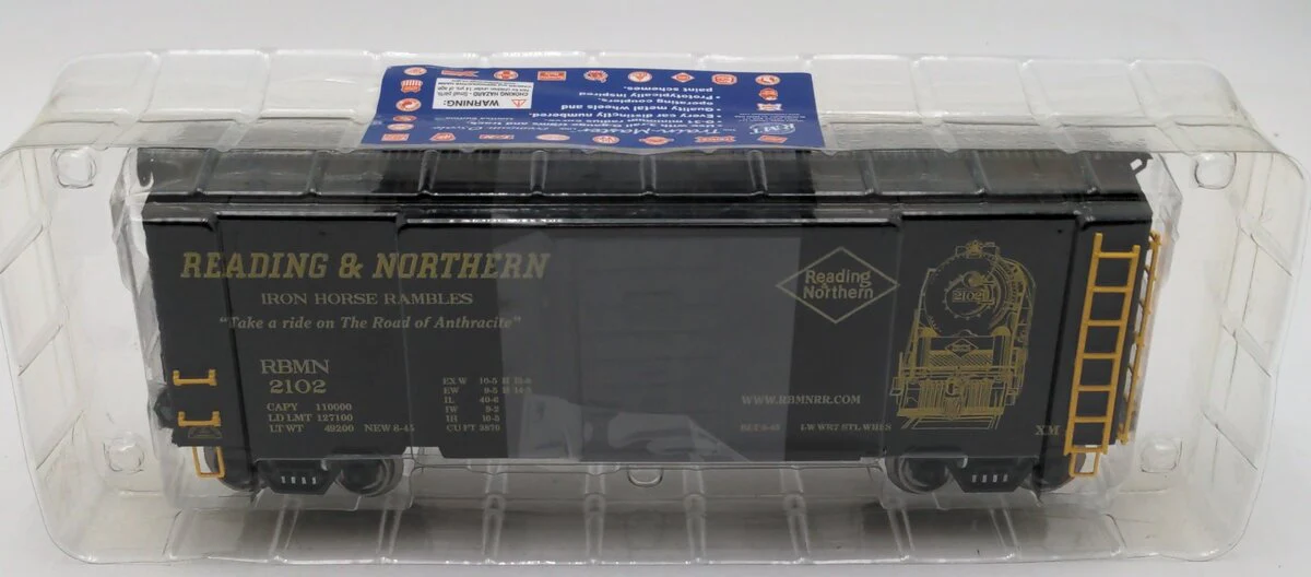 RMT 964122 O Reading & Northern Black Boxcar #2102 NIB - Image 2