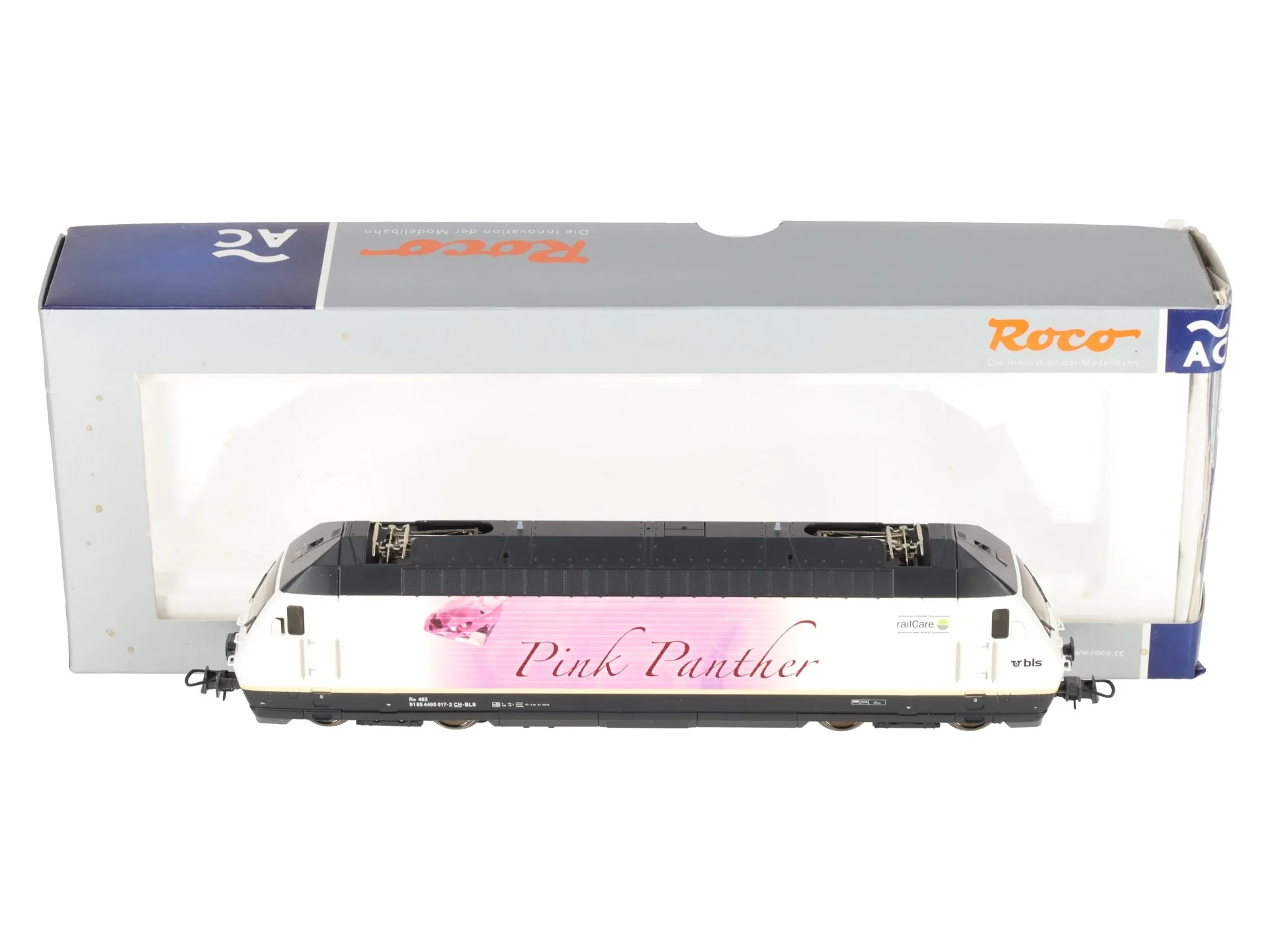 Roco 79275 HO Bern-Lötschberg-Simplon Electric Locomotive 465 017 "Pink Panther" EX/Box