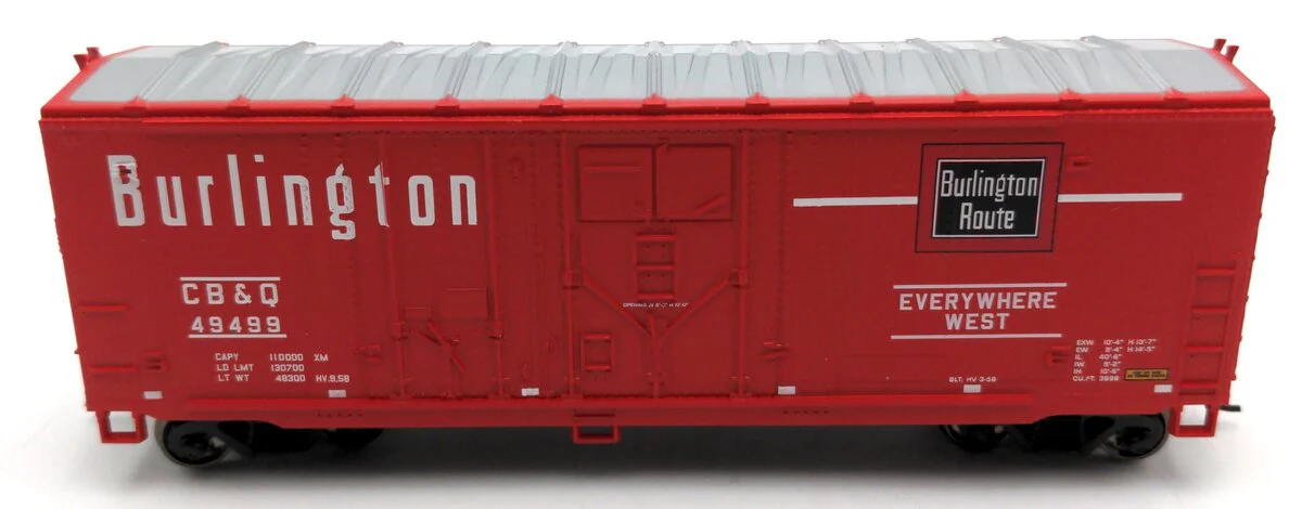 Roundhouse 1004 HO CB&Q 40' Grain Box Car #49499 LN/Box - Image 4