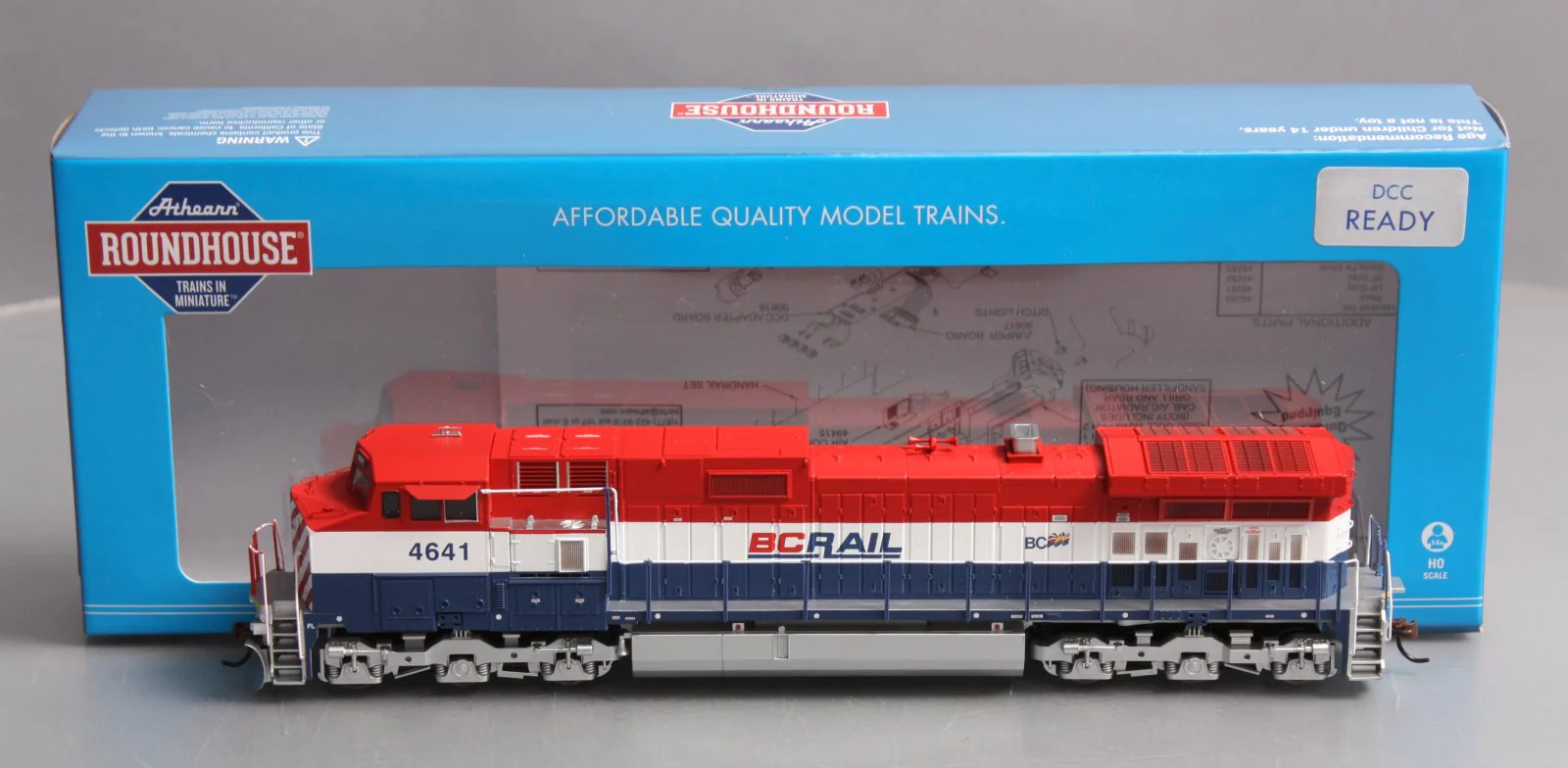 Roundhouse 78039 HO Scale BC Rail Dash 9-44CW Diesel Locomotive #4641 LN/Box