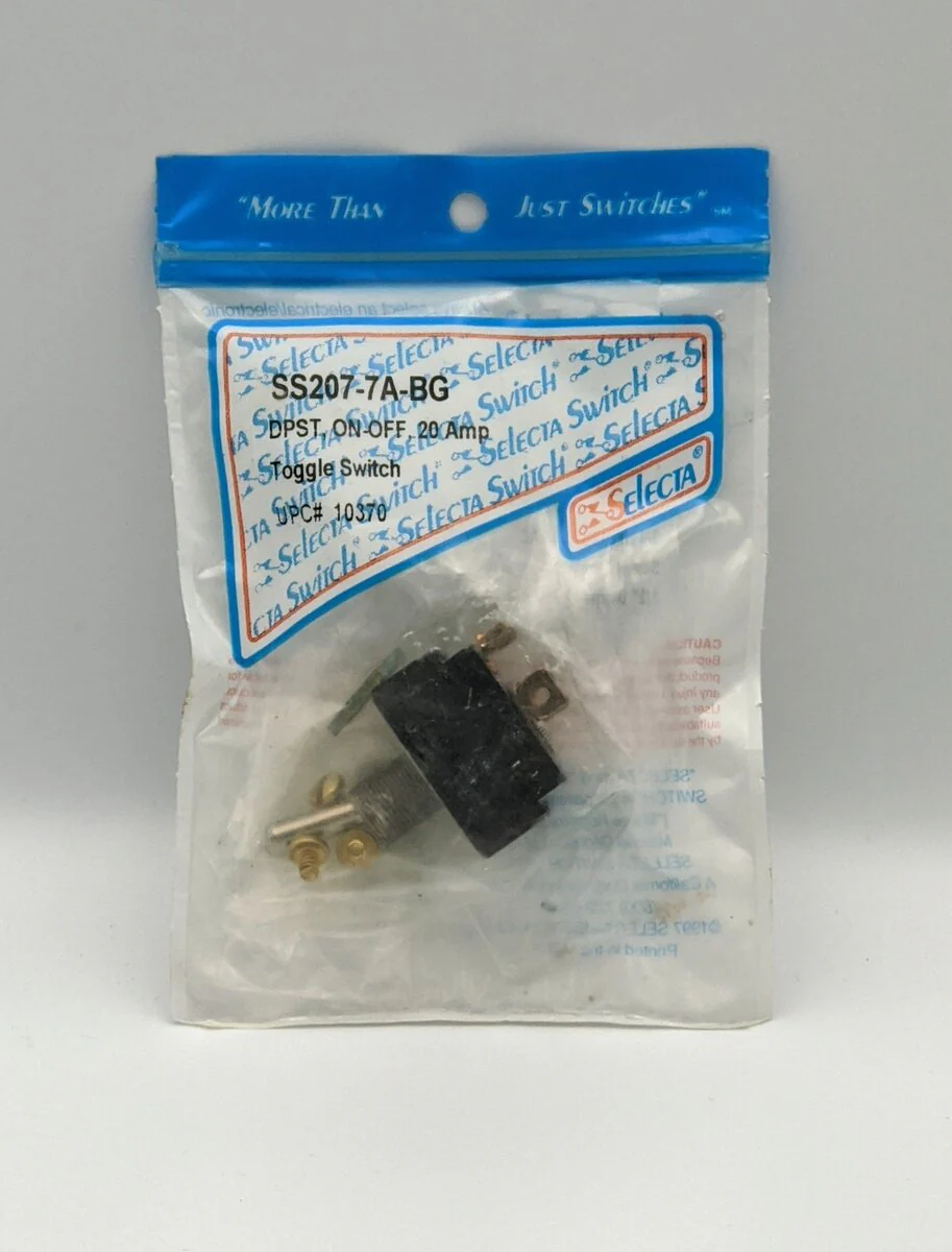 Selecta Switch SS207-7A-BG DPST On-Off 20amp Toggle Switch UPC #10370
