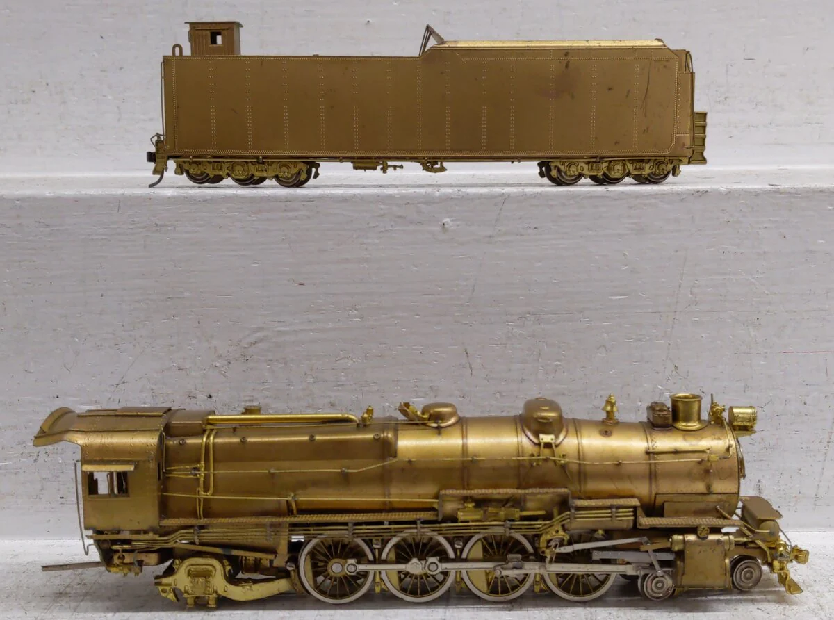 Sunset Models HO BRASS Pennsylvania M-1A 4-8-2 Steam Loco & Tender - Unpainted VG/Box - Image 2