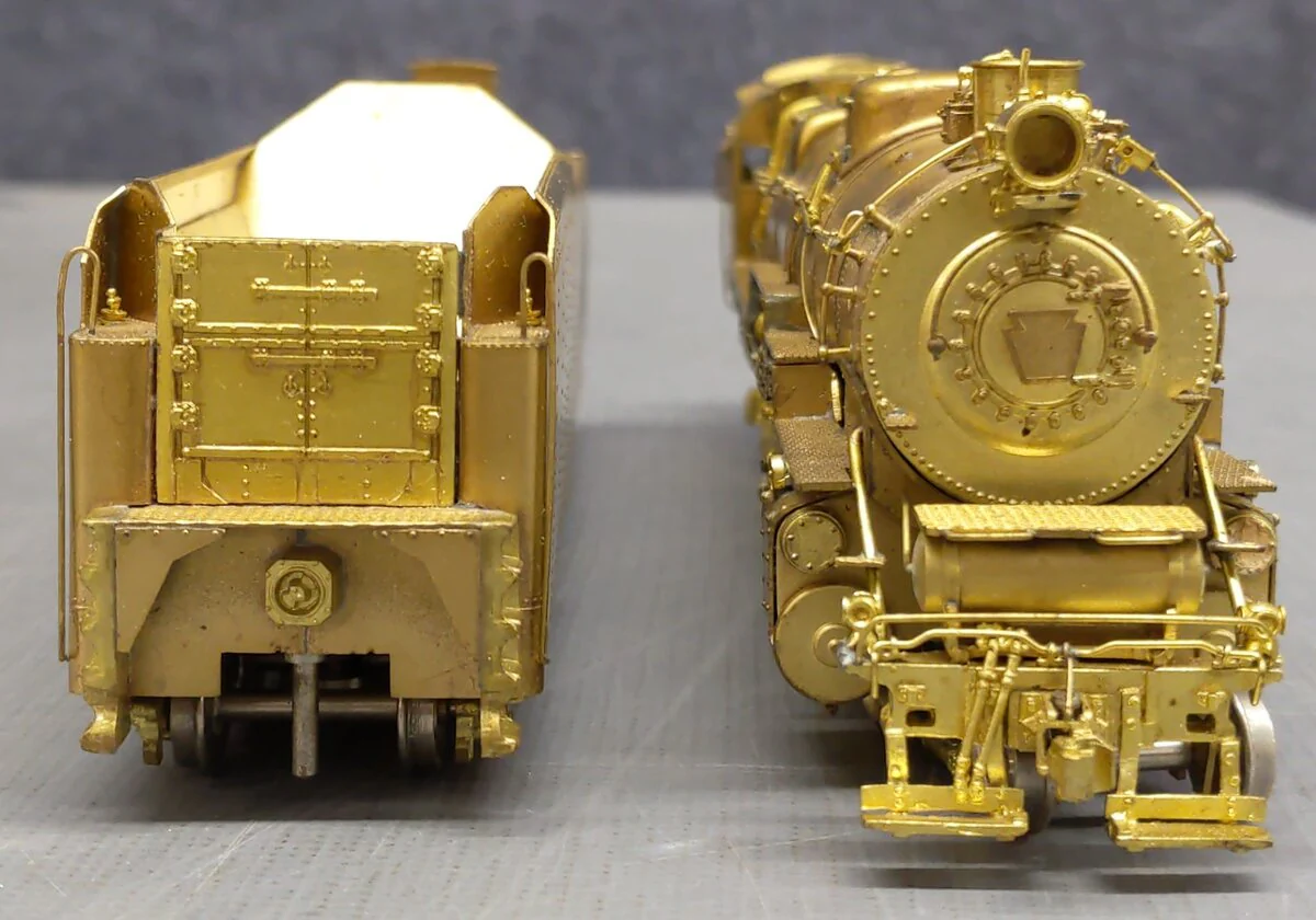 Sunset Models HO BRASS Pennsylvania M-1A 4-8-2 Steam Loco & Tender - Unpainted VG/Box - Image 5