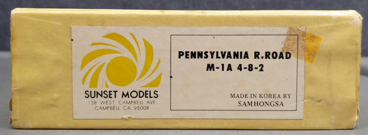 Sunset Models HO BRASS Pennsylvania M-1A 4-8-2 Steam Loco & Tender - Unpainted VG/Box - Image 7