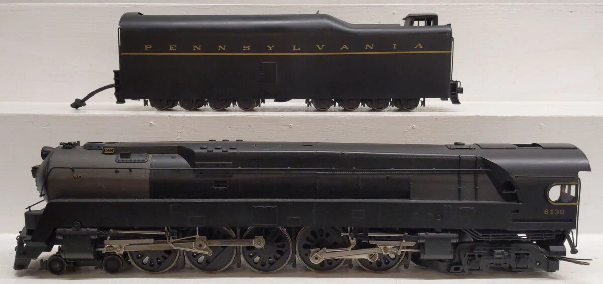 Sunset Models O 2-Rail Brass PRR Q-1 4-6-4-4 Steam Locomotive & Tender #6130 LN/Box - Image 2