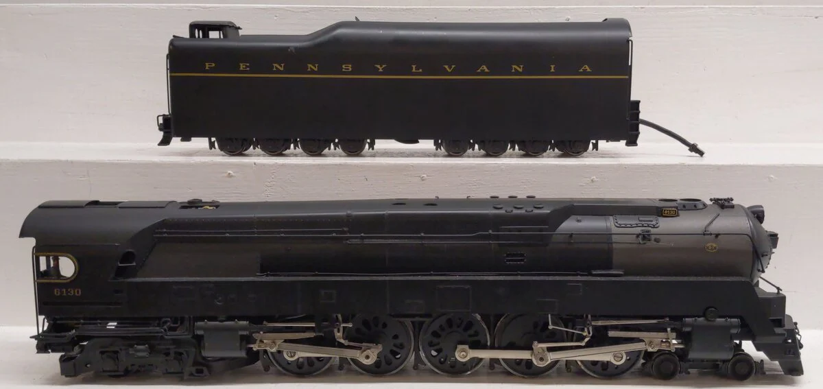 Sunset Models O 2-Rail Brass PRR Q-1 4-6-4-4 Steam Locomotive & Tender #6130 LN/Box - Image 3
