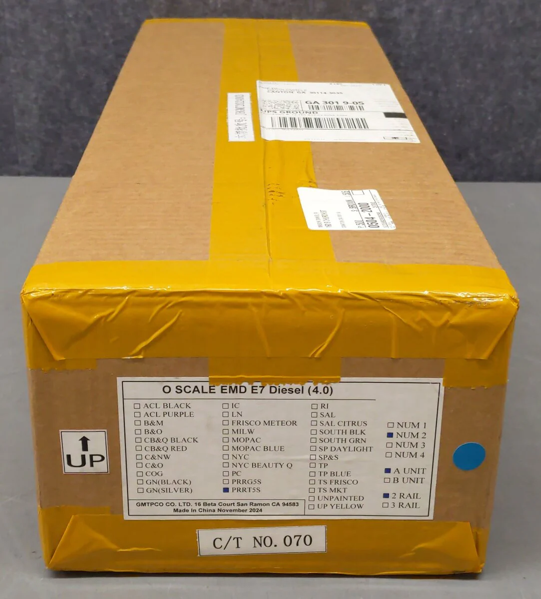 Sunset Models O ABS Plastic PRR EMD E7 Diesel Engine (4.0) A-Unit (2-Rail) MT/Box