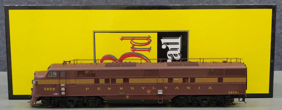 Sunset Models O ABS PRR-T EMD E7 Diesel 2-Rail Locomotive (Run #1) #5859 NIB
