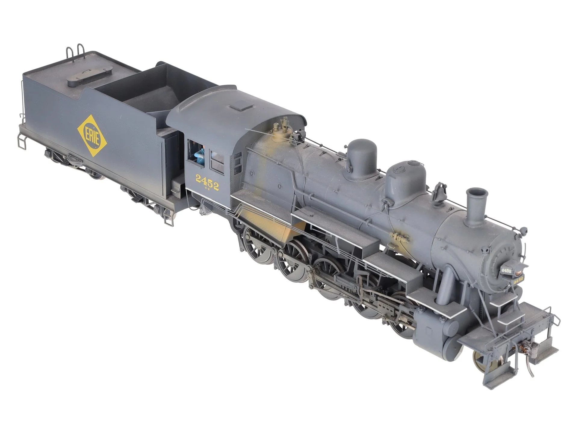 Sunset Models O Brass Erie 2-10-0 Steam Loco & Tender #2452 (2-Rail) - Painted/Box - Image 4