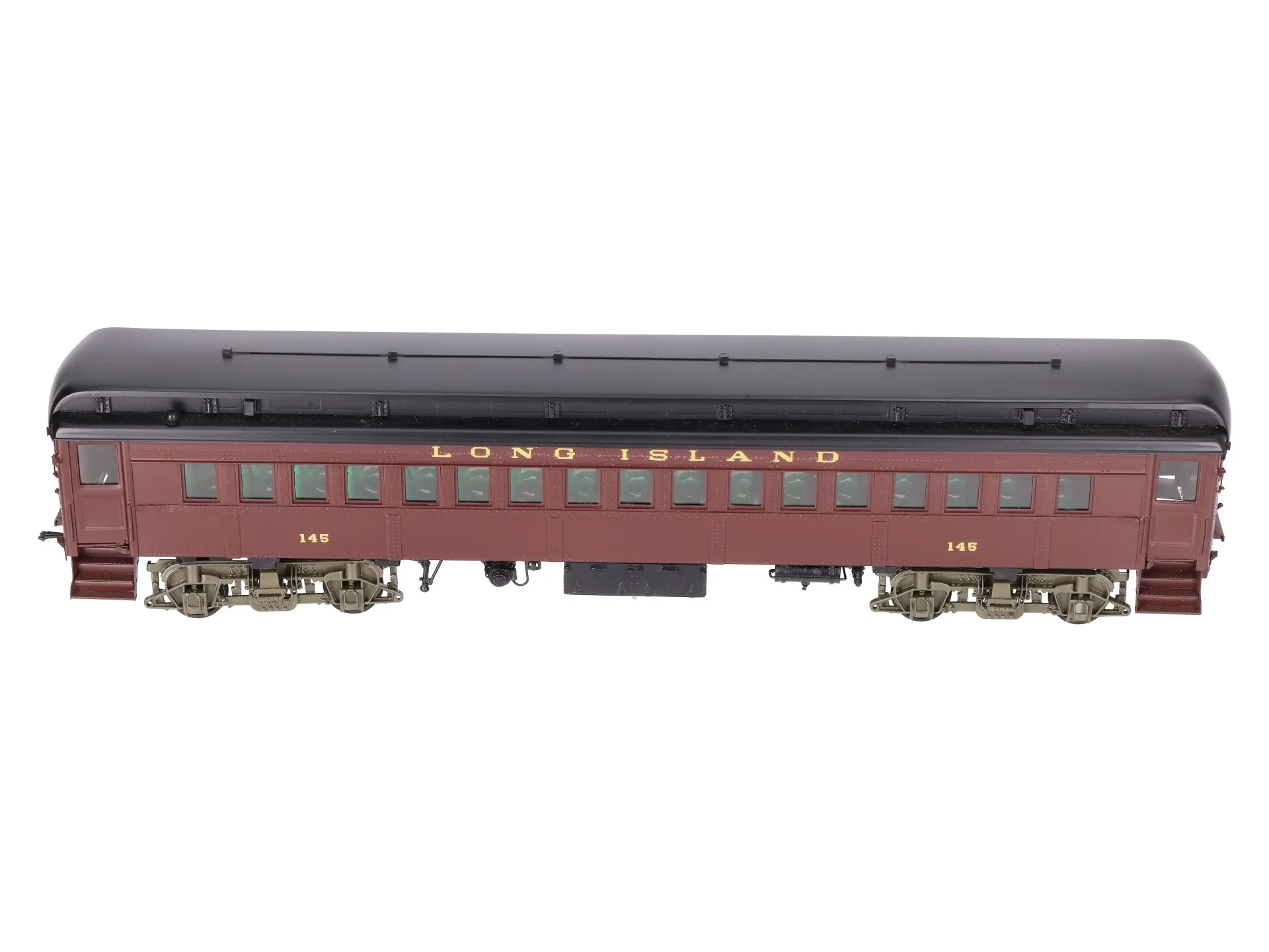 Sunset Models O Brass Long Island RR P54 Passenger Commuter Car #145 (2-Rail) EX/Box - Image 7