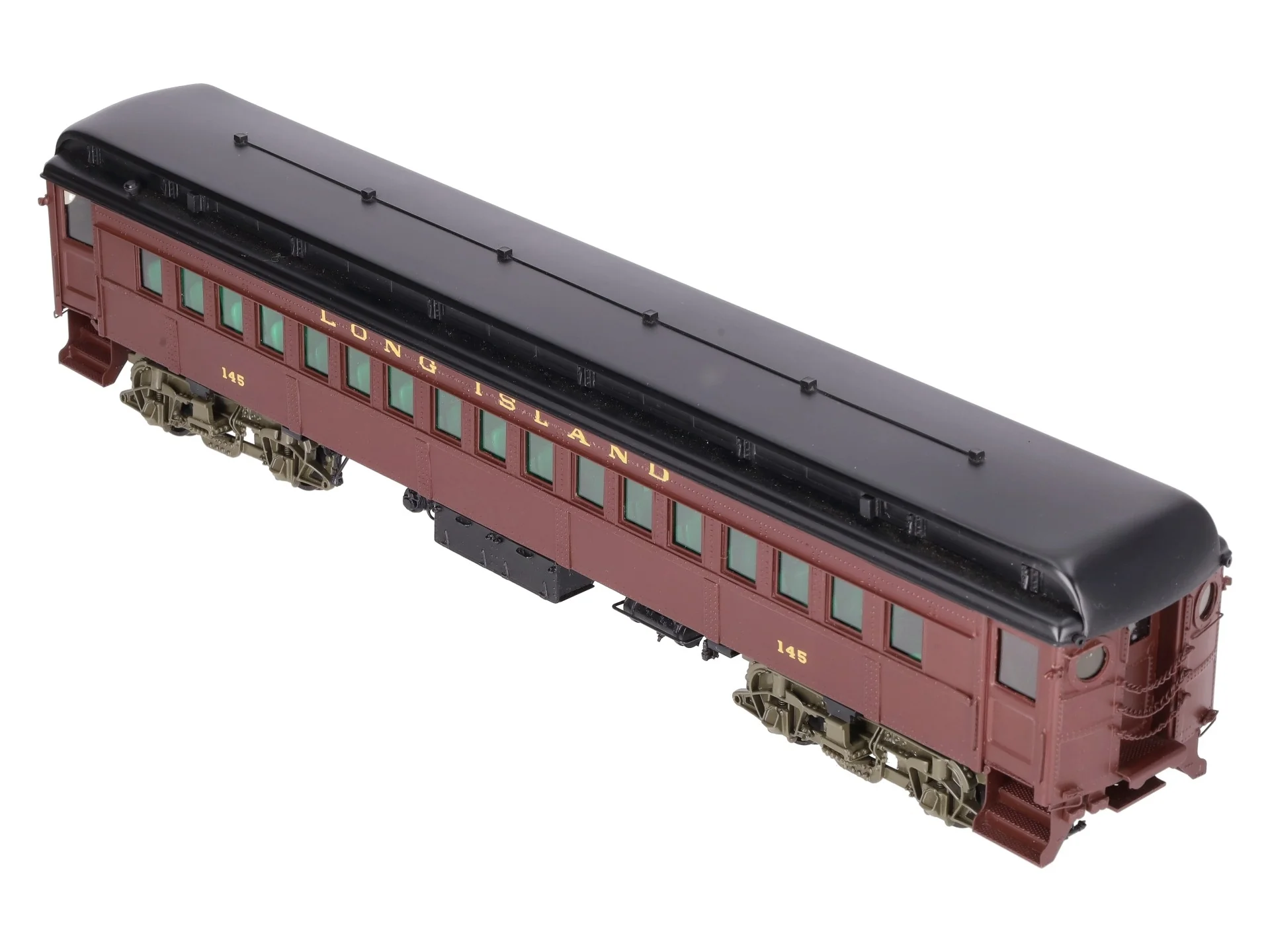 Sunset Models O Brass Long Island RR P54 Passenger Commuter Car #145 (2-Rail) EX/Box - Image 8