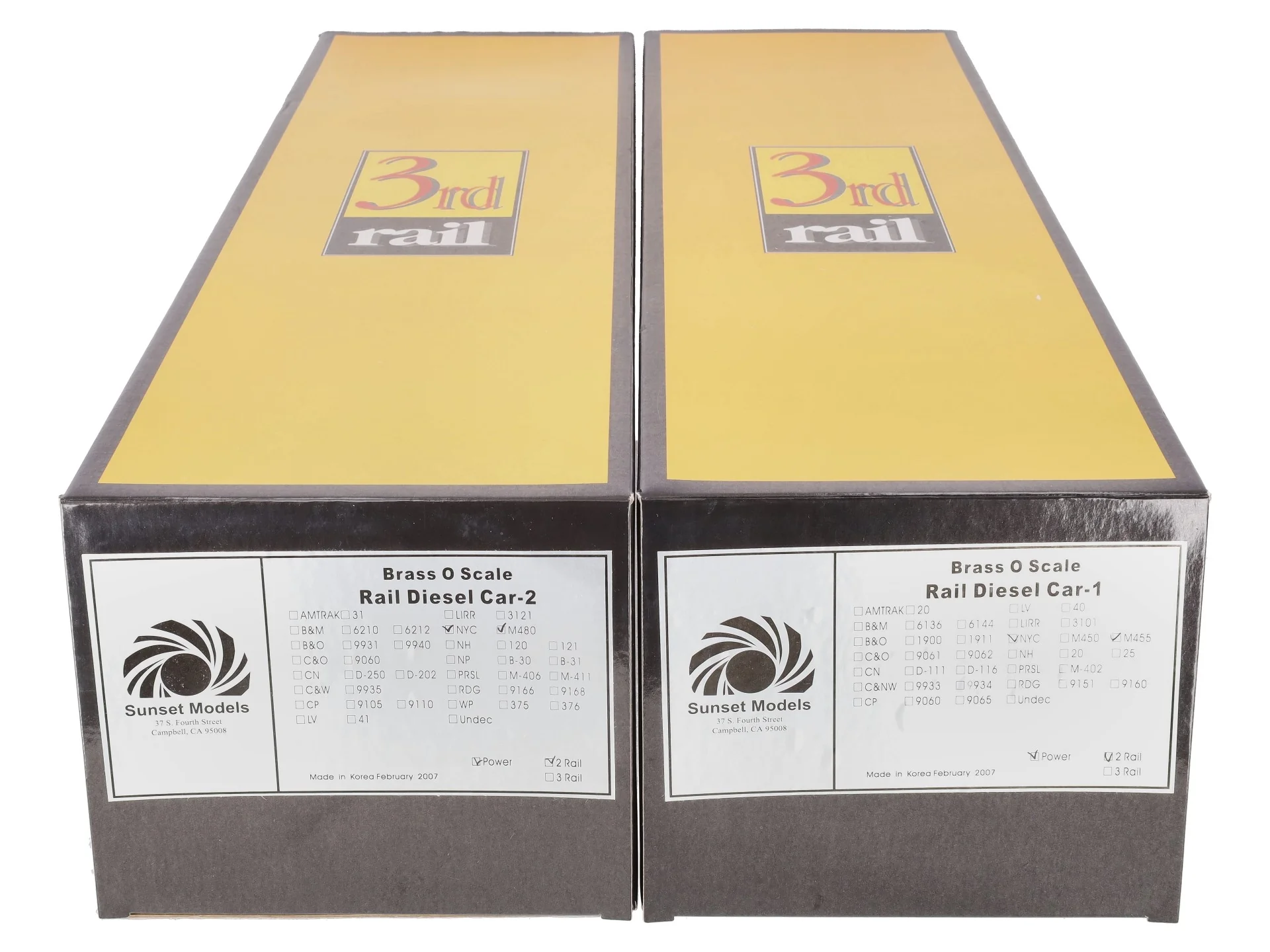 Sunset Models O Brass NYC RDC-1 & RDC-2 Pwred Rail Diesel Cars (Set of 2) -2Rail LN/Box - Image 9