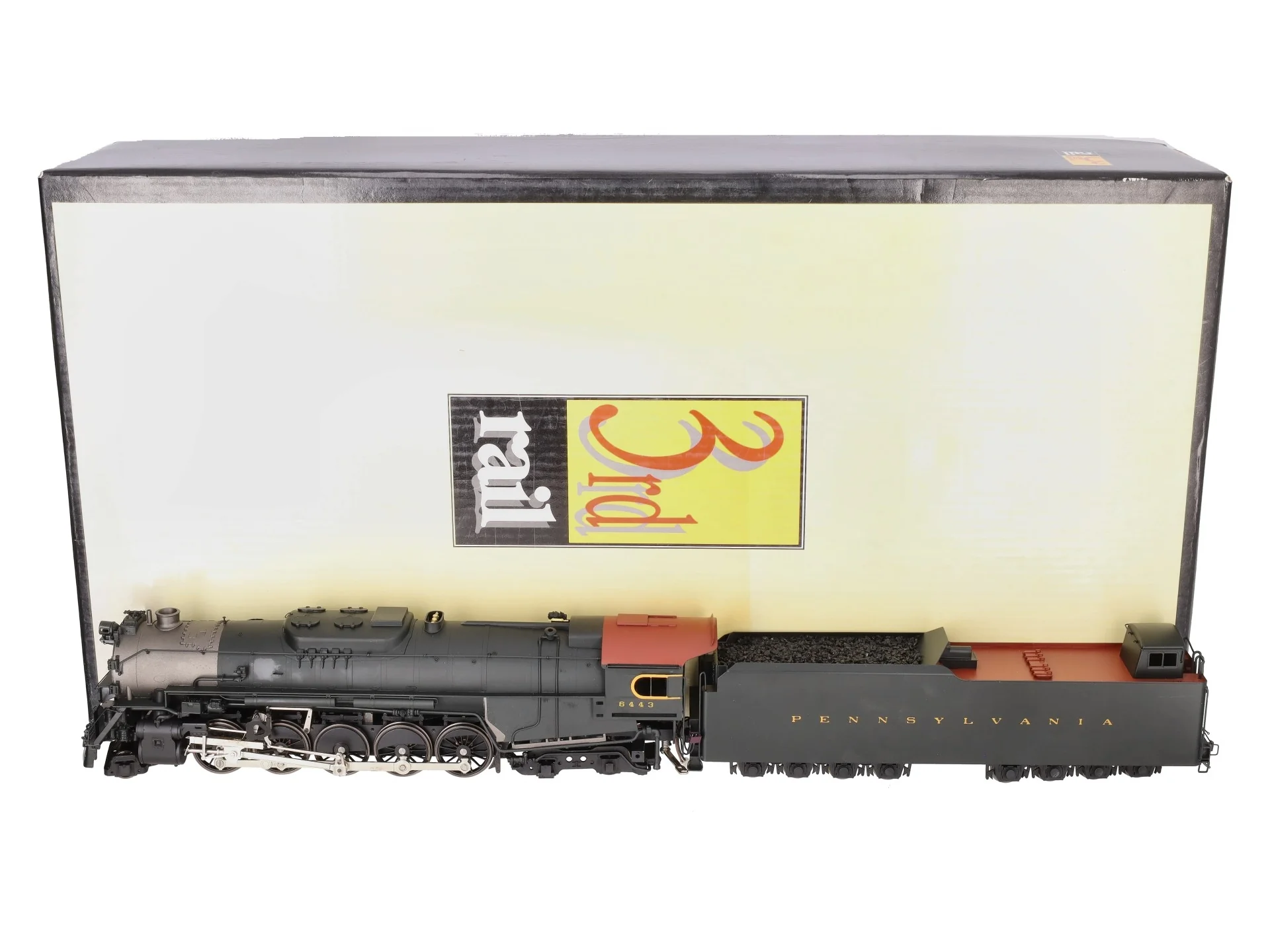 Sunset Models O Brass PRR J1a 2-10-4 Steam Locomotive & Tender #6443 (2-Rail) EX/Box