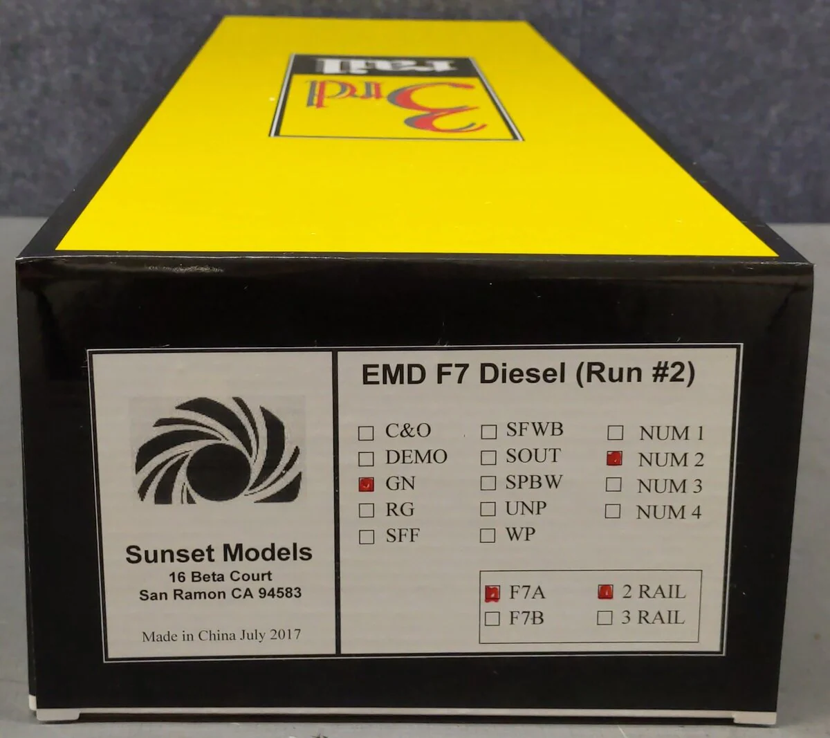 Sunset Models O Great Northern EMD F7 A-Unit Diesel Locomotive #363C (2-Rail) MT/Box - Image 2