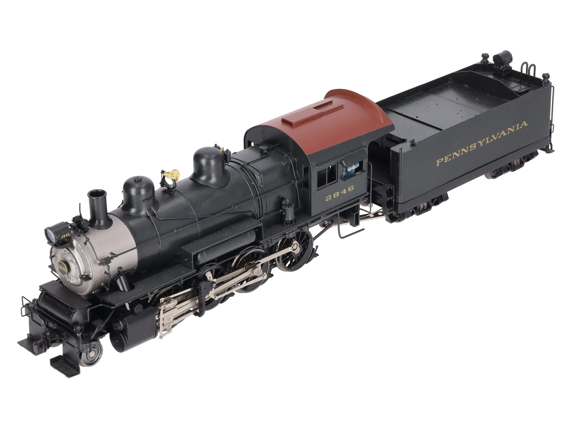 Sunset Models O Scale Brass PRR 2-8-0 Steam Locomotive & Tender #2846 (2-Rail) EX/Box - Image 4