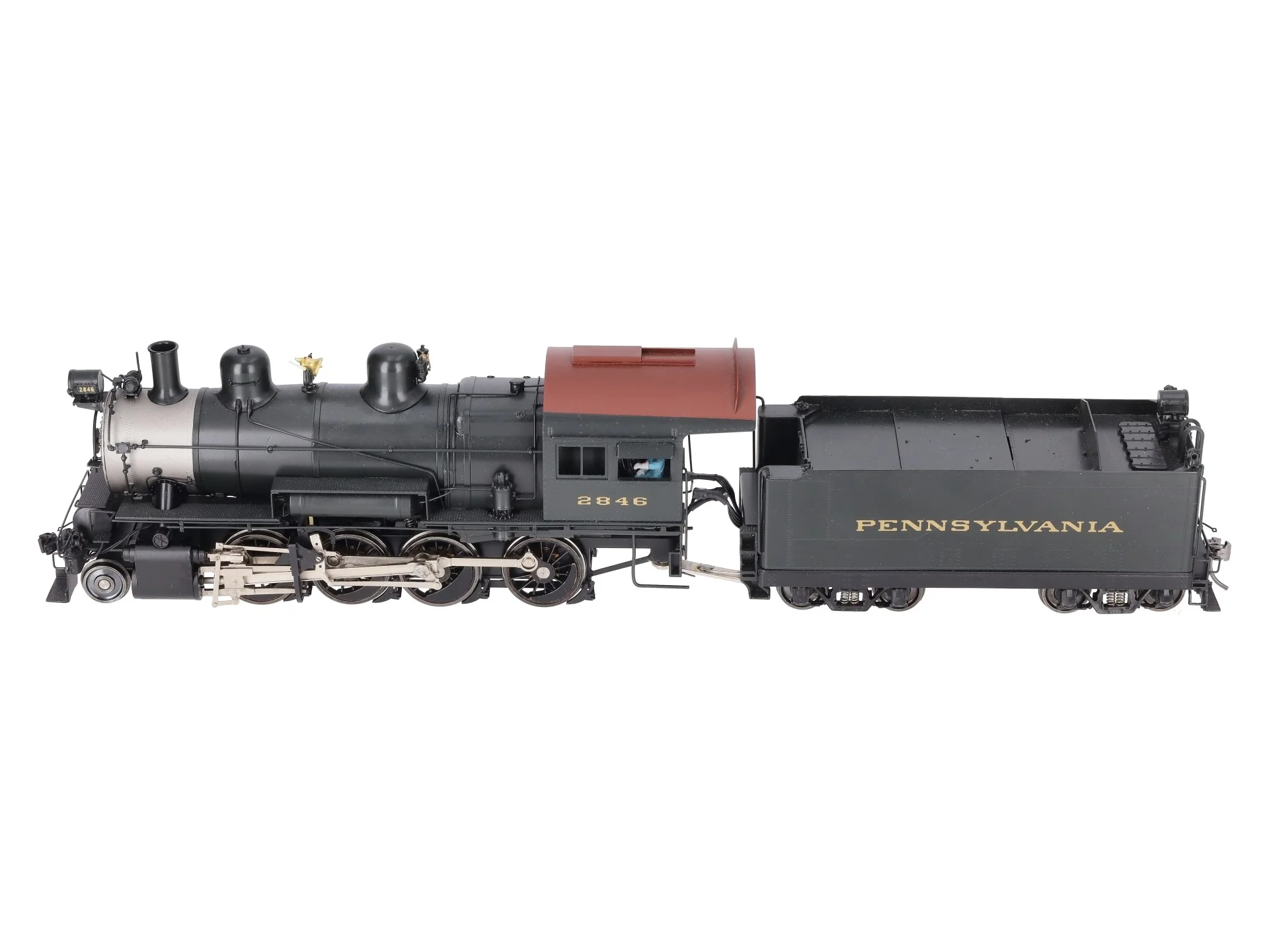 Sunset Models O Scale Brass PRR 2-8-0 Steam Locomotive & Tender #2846 (2-Rail) EX/Box - Image 7