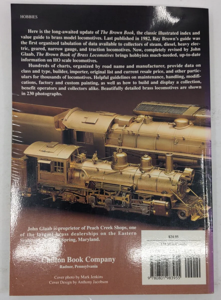 The Brown Book of Brass Locomotives 3rd Edition Paperback Book By John Glaab VG - Image 2
