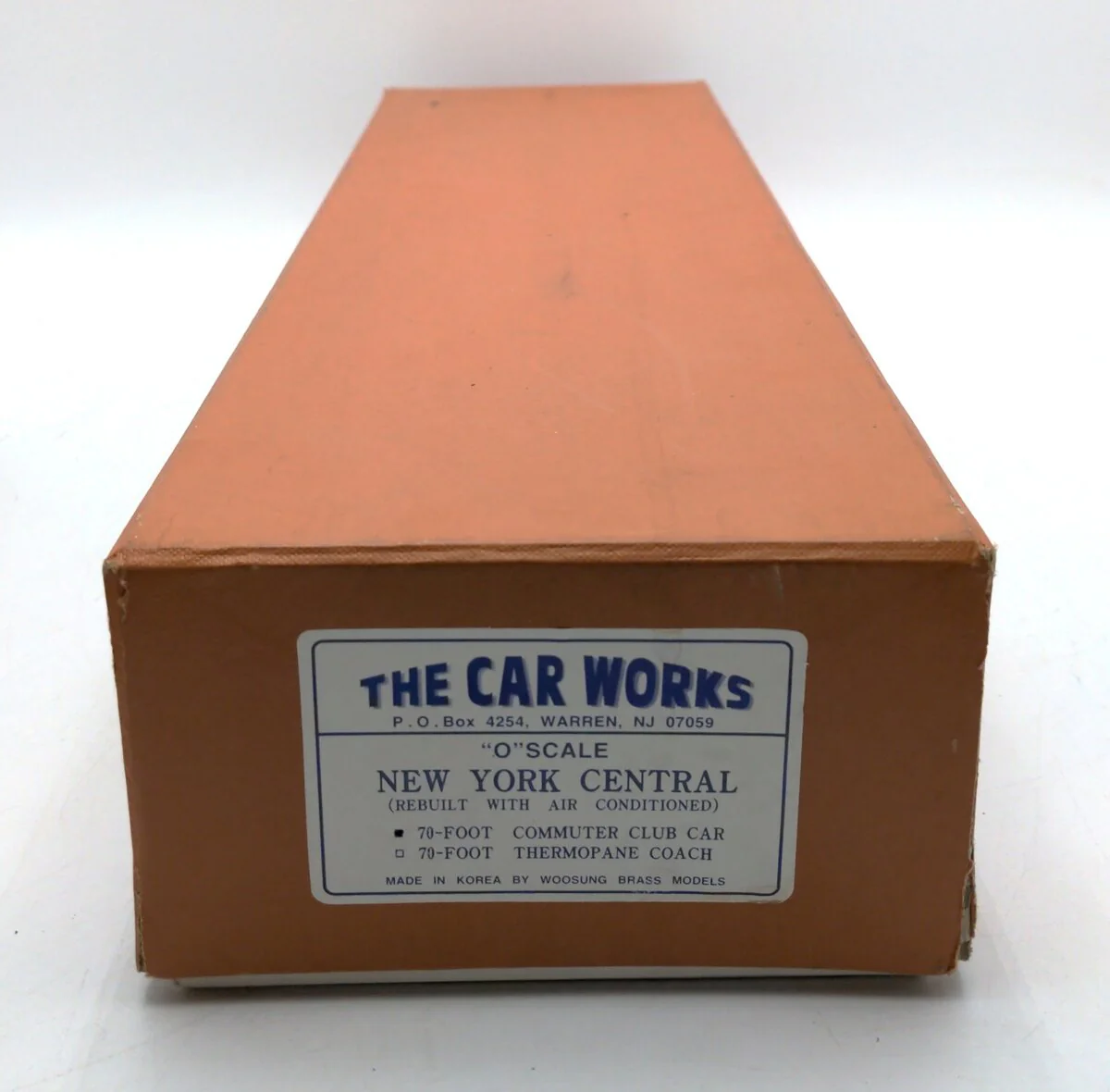 The Car Works O 2-Rail BRASS New York Central 70' Commuter Club Car -Unpainted EX/Box - Image 8