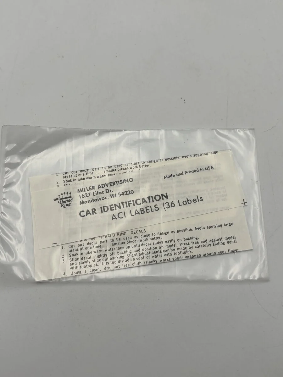 The Herald King HO Car Identification ACI Label (Pack of 36)