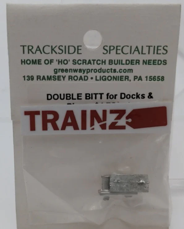 Trackside HO Scale Specialties Bollard for Docks & Piers White Metal (Pack of 4)