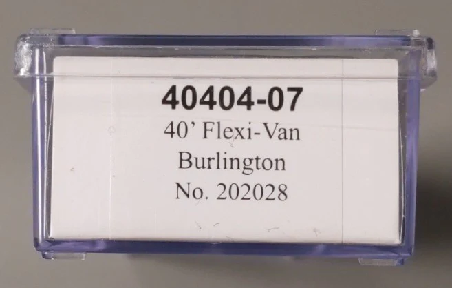 Trainworx Inc 40404-07 N Scale Chicago Burlington & Quincy 40' Flexi-Van #202028 LN/Box - Image 2