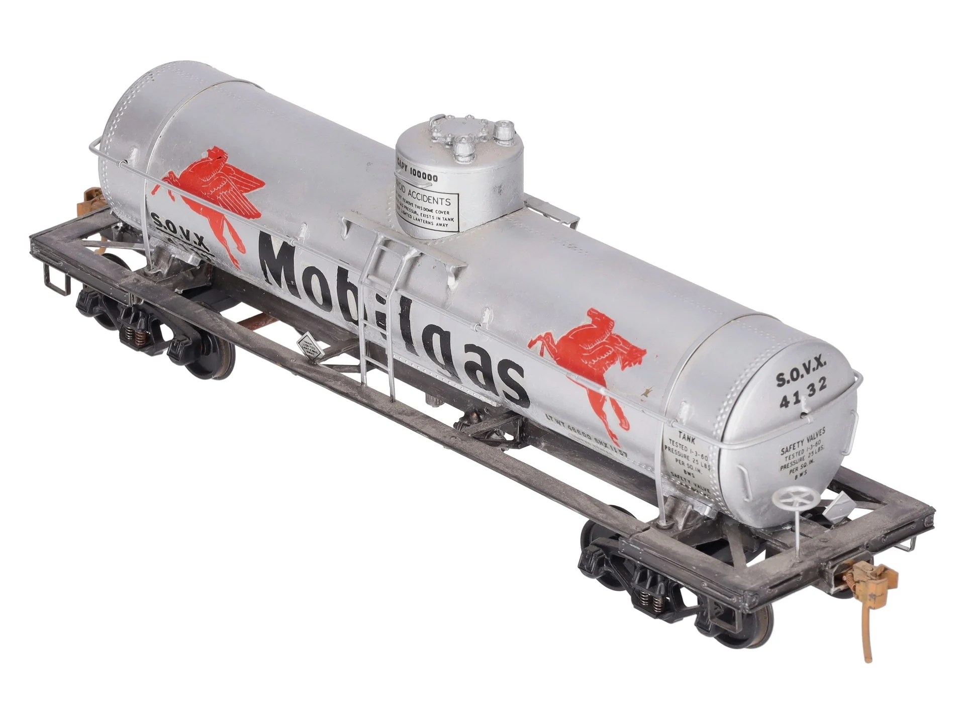 US Hobbies O Brass Mobilgas 8,000 Gallon Tank Car #4132 - Custom (2-Rail) - Image 3