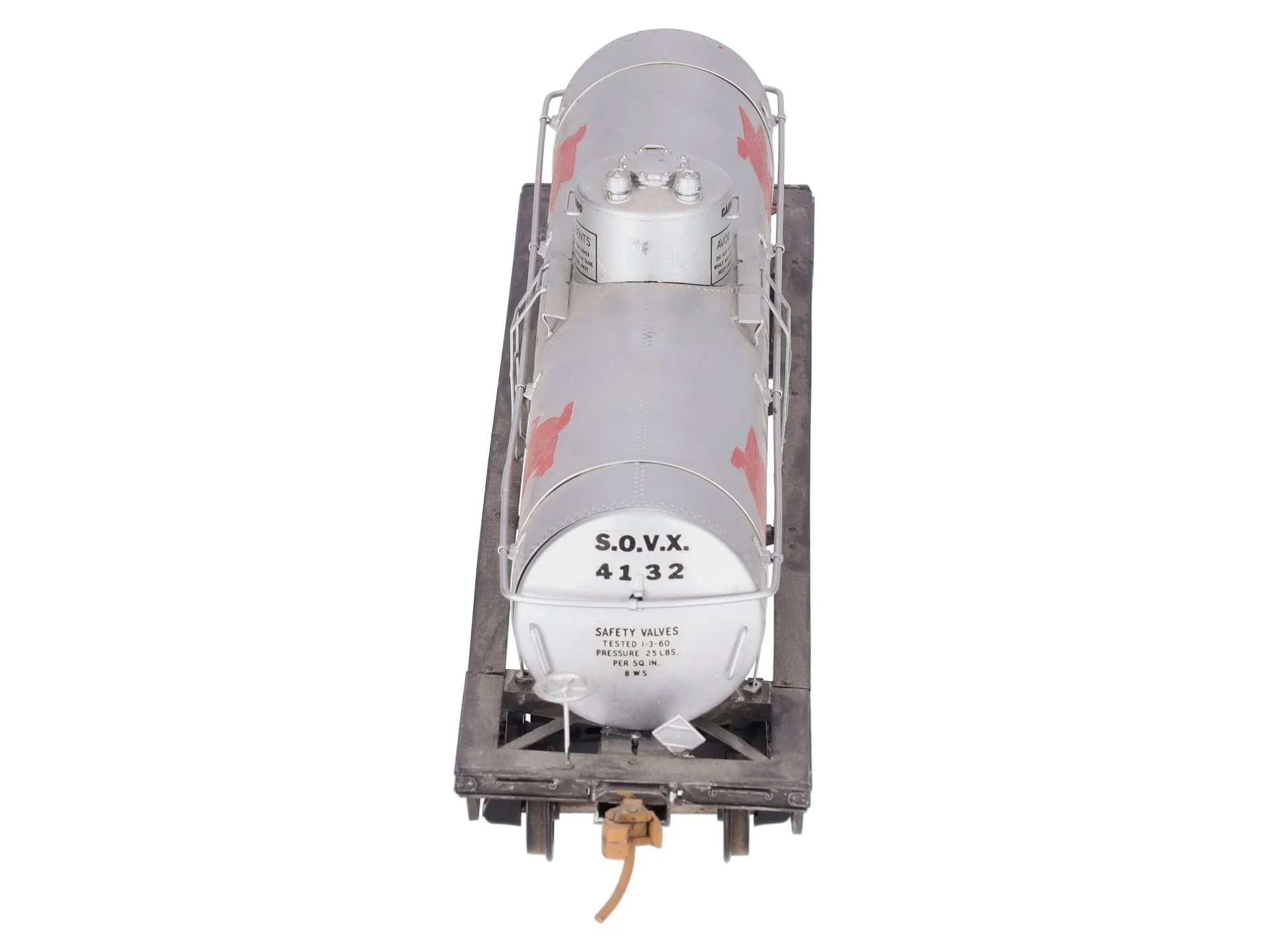 US Hobbies O Brass Mobilgas 8,000 Gallon Tank Car #4132 - Custom (2-Rail) - Image 4
