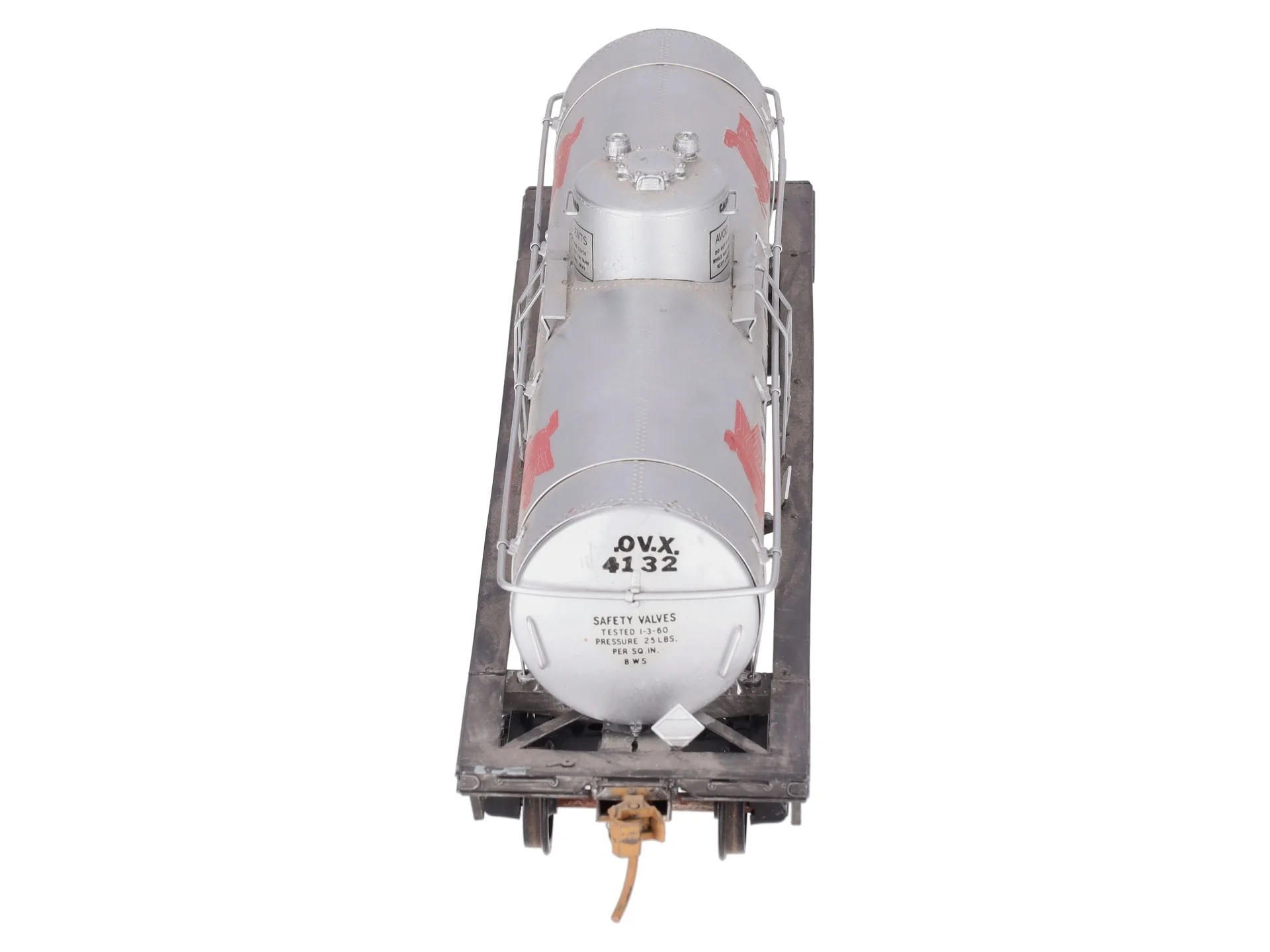 US Hobbies O Brass Mobilgas 8,000 Gallon Tank Car #4132 - Custom (2-Rail) - Image 8