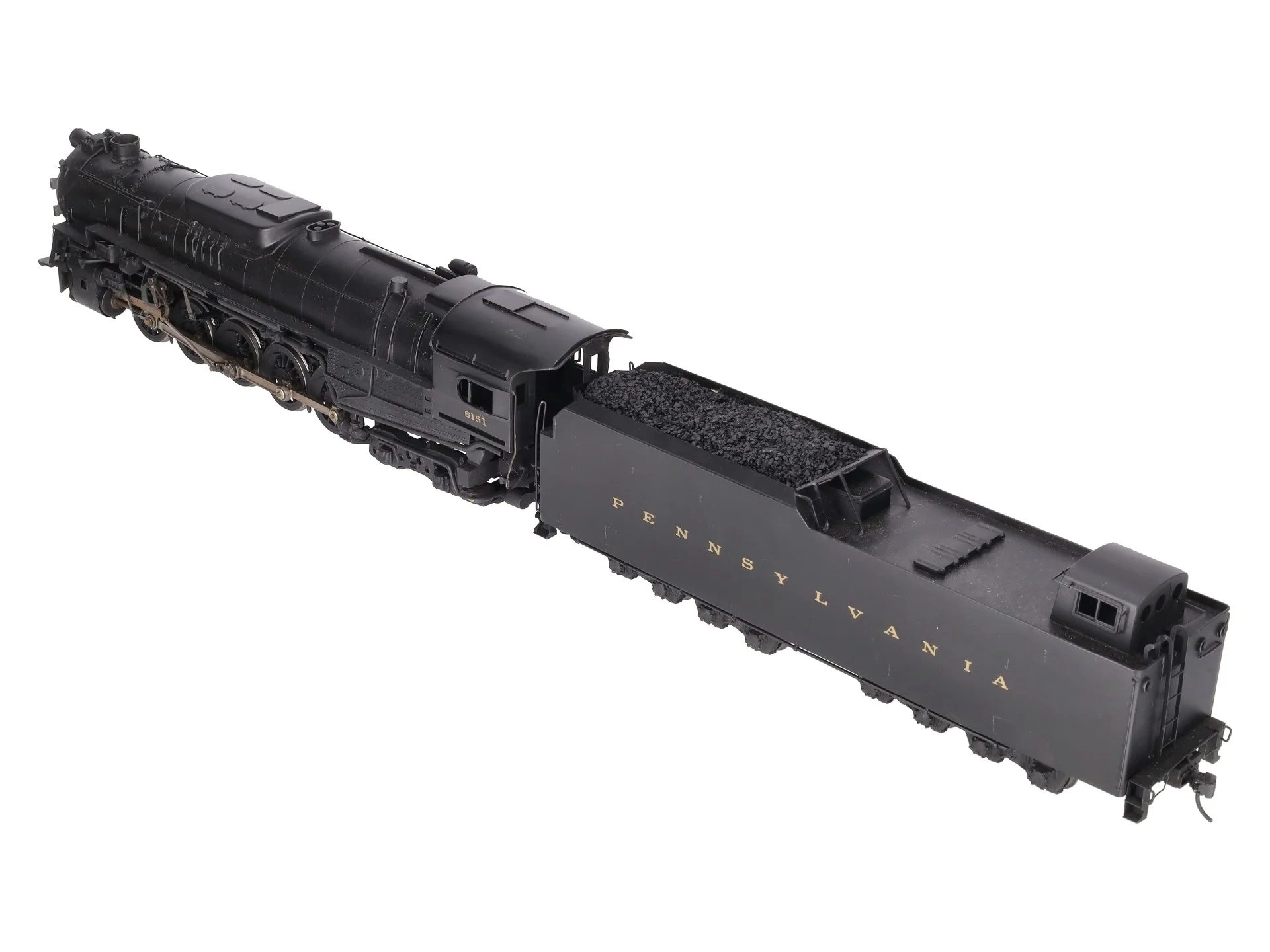 US Hobbies O Scale Brass PRR J1a 2-10-4 Steam Locomotive & Tender #6151 (2-Rail) EX - Image 3