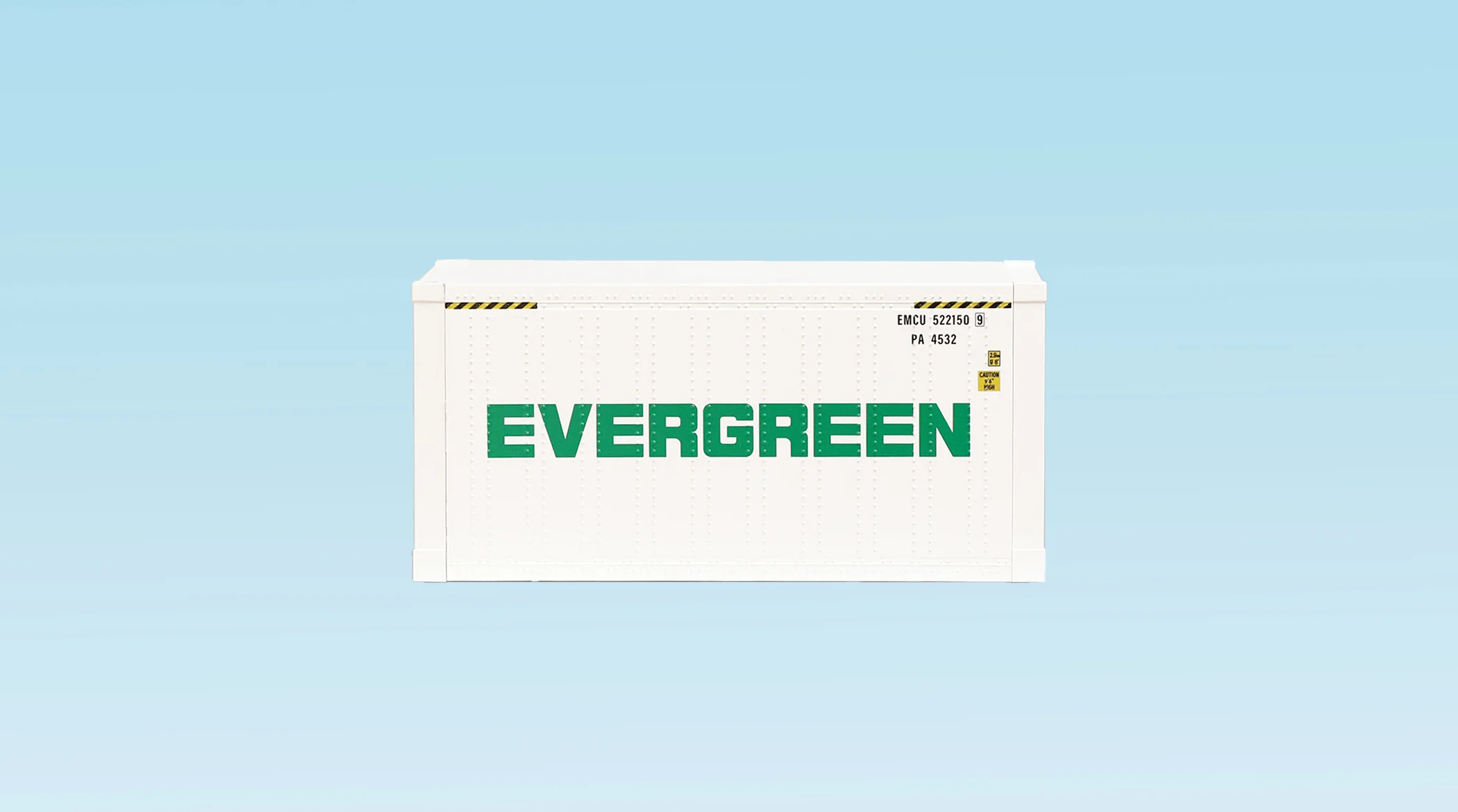 USA Trains R1714A G Evergreen 20' Container with White Smooth Sides