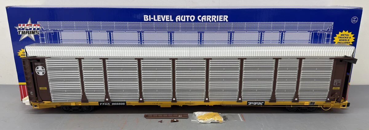 USA Trains R17171 G Atchison Topeka Santa Fe Bi Level Auto Carriers VG/Box