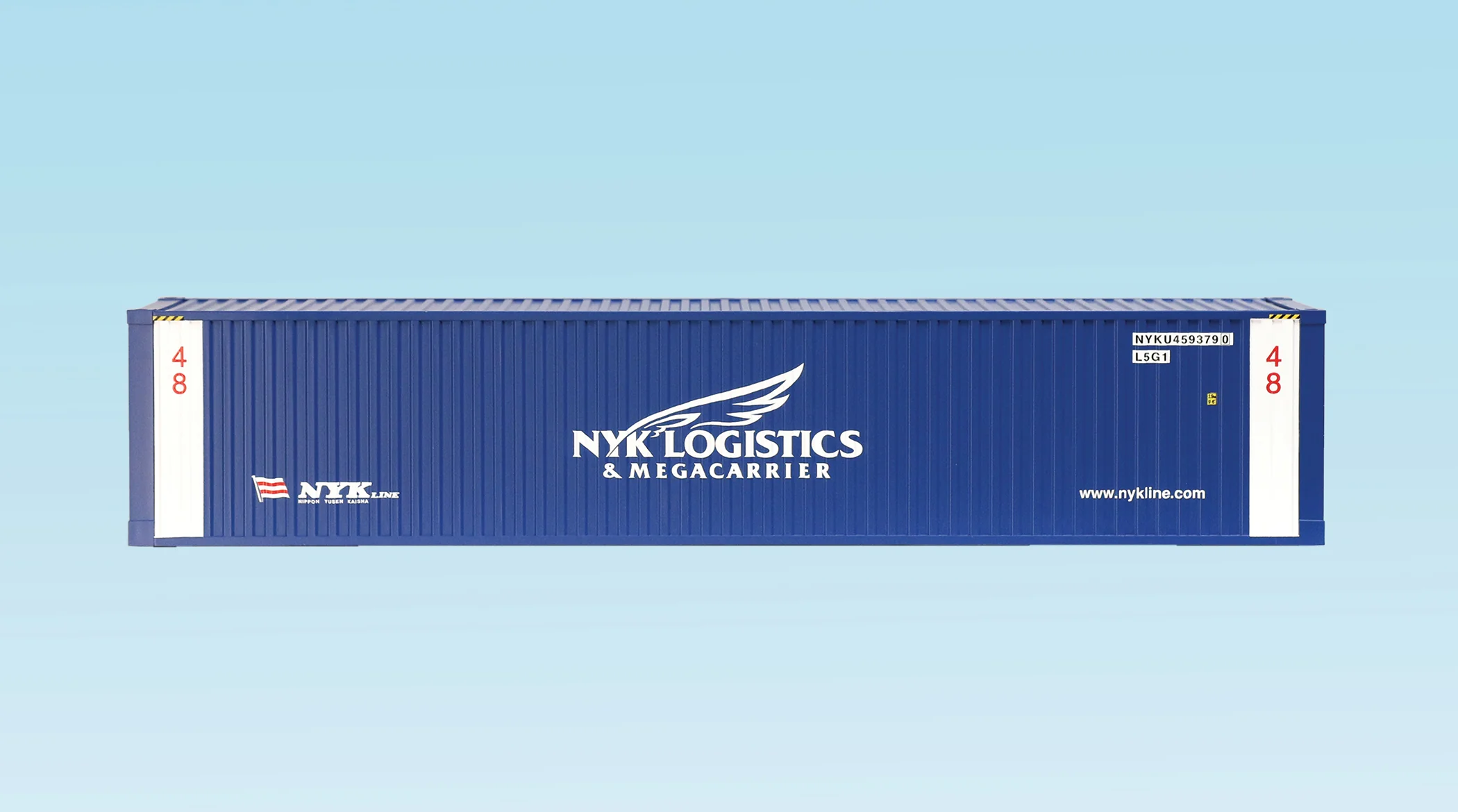 USA Trains R1717D G NYK Logistics 48' Container with Corrugated Sides