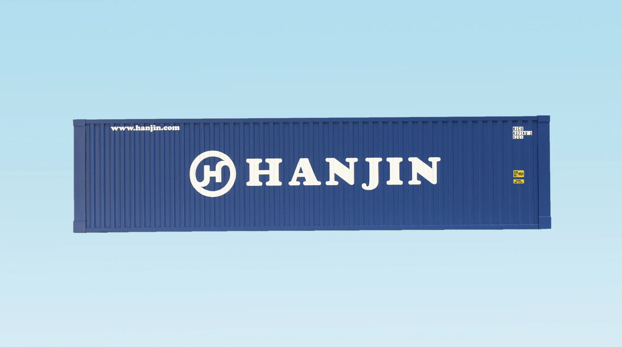 USA Trains R1724B G Hanjin 40' Container with Corrugated Sides