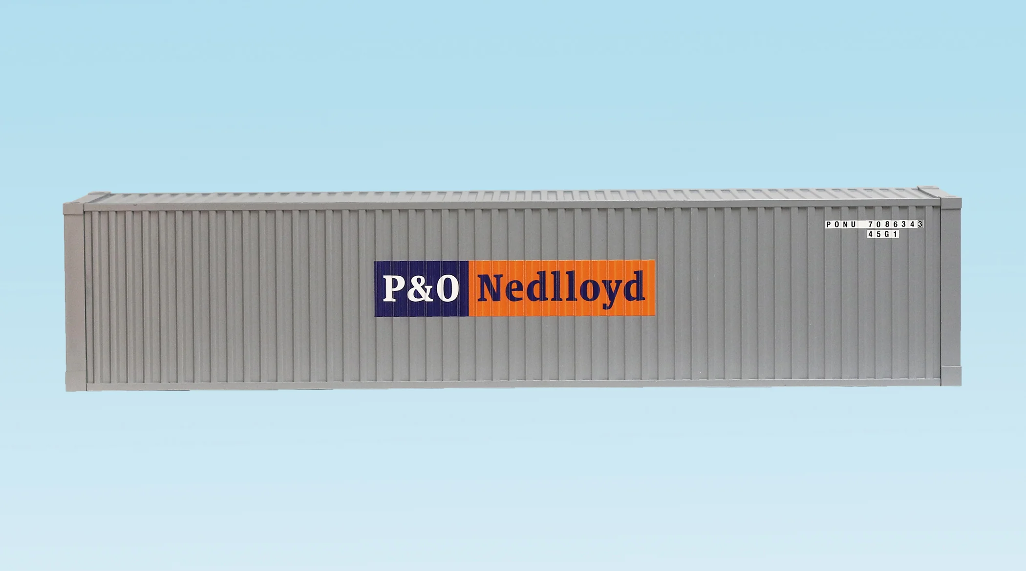 USA Trains R1736C G P&O Nedlloyd 45' Container with Corrugated Sides