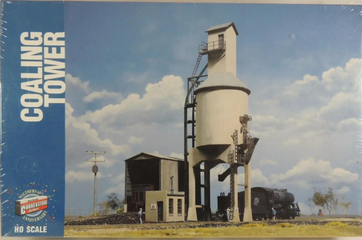 Walthers 933-3042 HO Scale Concrete Coaling Tower Building Kit - Image 3
