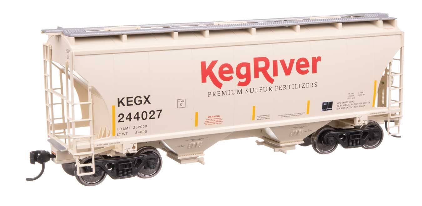 Walthers 910-49313 HO KEGX 39' Trinity 3281 2-Bay Covered Hopper RTR #244027 - Image 2
