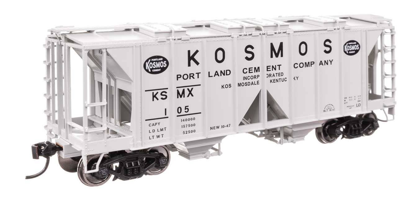 Walthers 910-49721 HO Kosmos Cement ACF 1958 Cu Ft Covered Hopper RTR KSMX #105 - Image 2