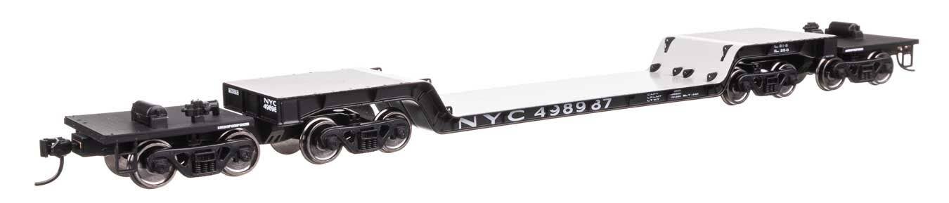 Walthers 910-50228 HO NYC 81' 8-Axle Depressed Center Flatcar RTR #498987
