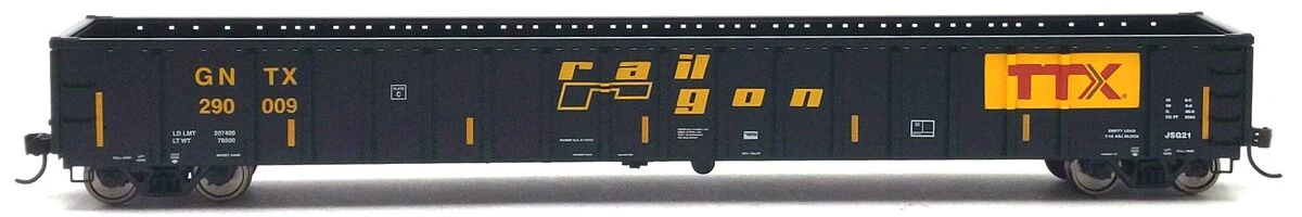 Walthers 910-6417 HO Railgon GNTX Ready to Run 68' Railgon Gondola #290009 LN/Box - Image 2