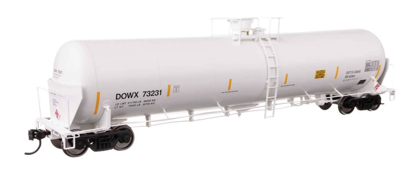 Walthers 920-100768 HO DOWX 55' Trinity Modified 30,145-Gal Tank Car RTR #73231 - Image 2