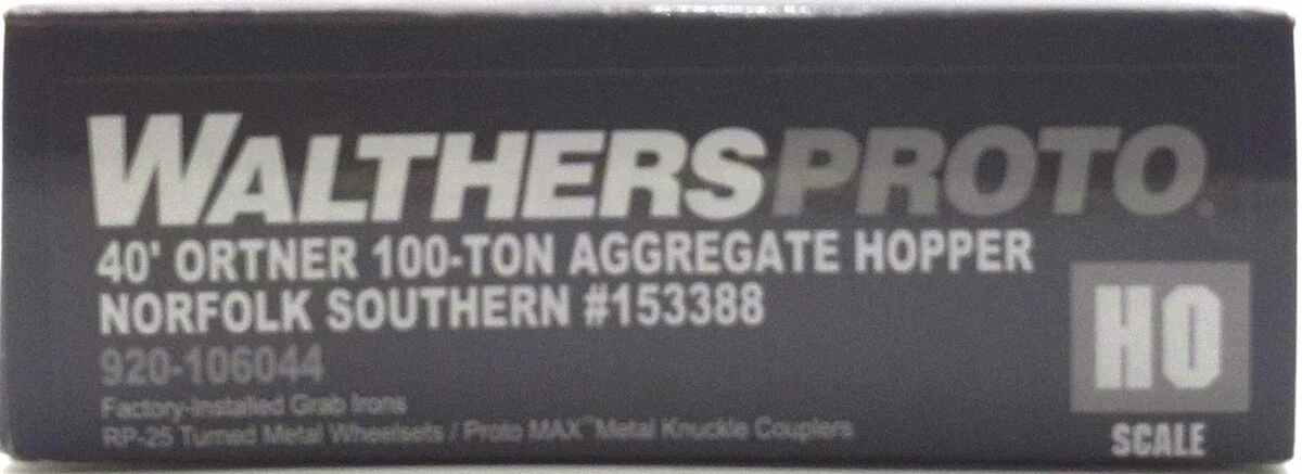 Walthers 920-106044 HO NS RTR 40' Ortner 100-Ton Open Aggregate Hopper #153388 LN/Box - Image 8