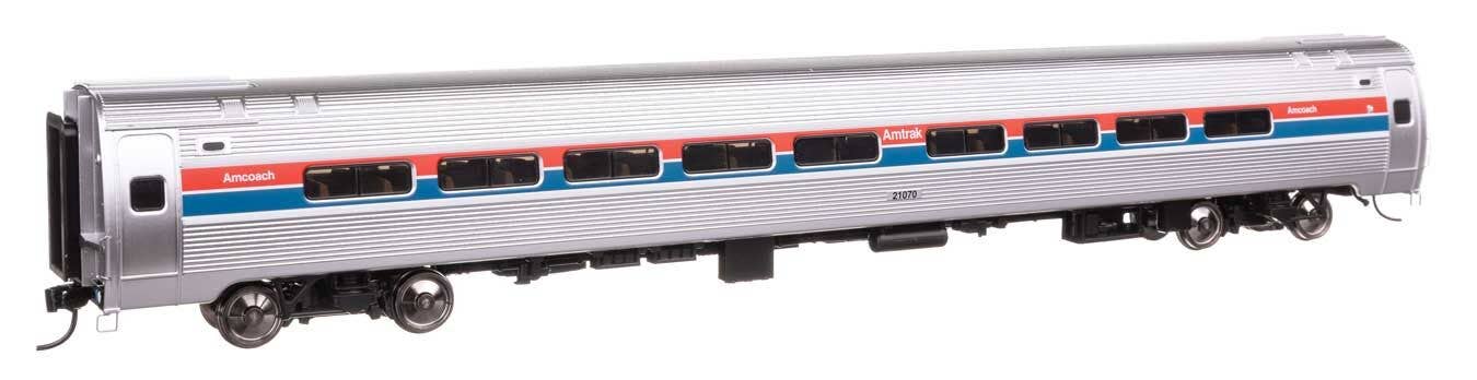 Walthers 920-12212 HO AMTK Ph. II Lighted 85' Amfleet I 84-Seat Coach RTR #21090