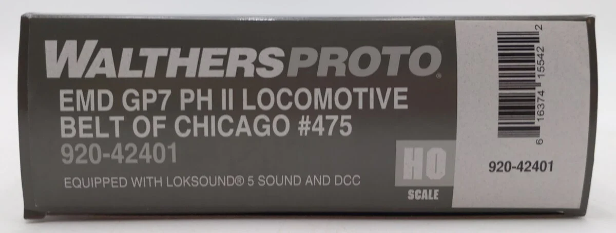 Walthers 920-42401 HO Belt Railway of Chicago EMD GP7 Diesel Loco Sound/DCC #475 NIB - Image 7