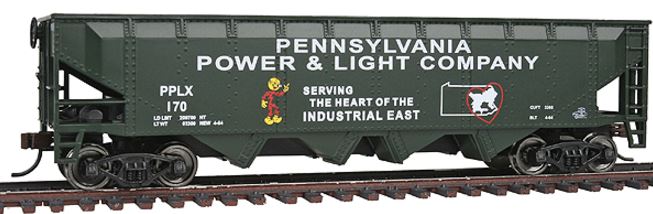 Walthers 931-1659 HO Pennsylvania Power & Light PPLX Offset Quad Hopper #170 LN/Box